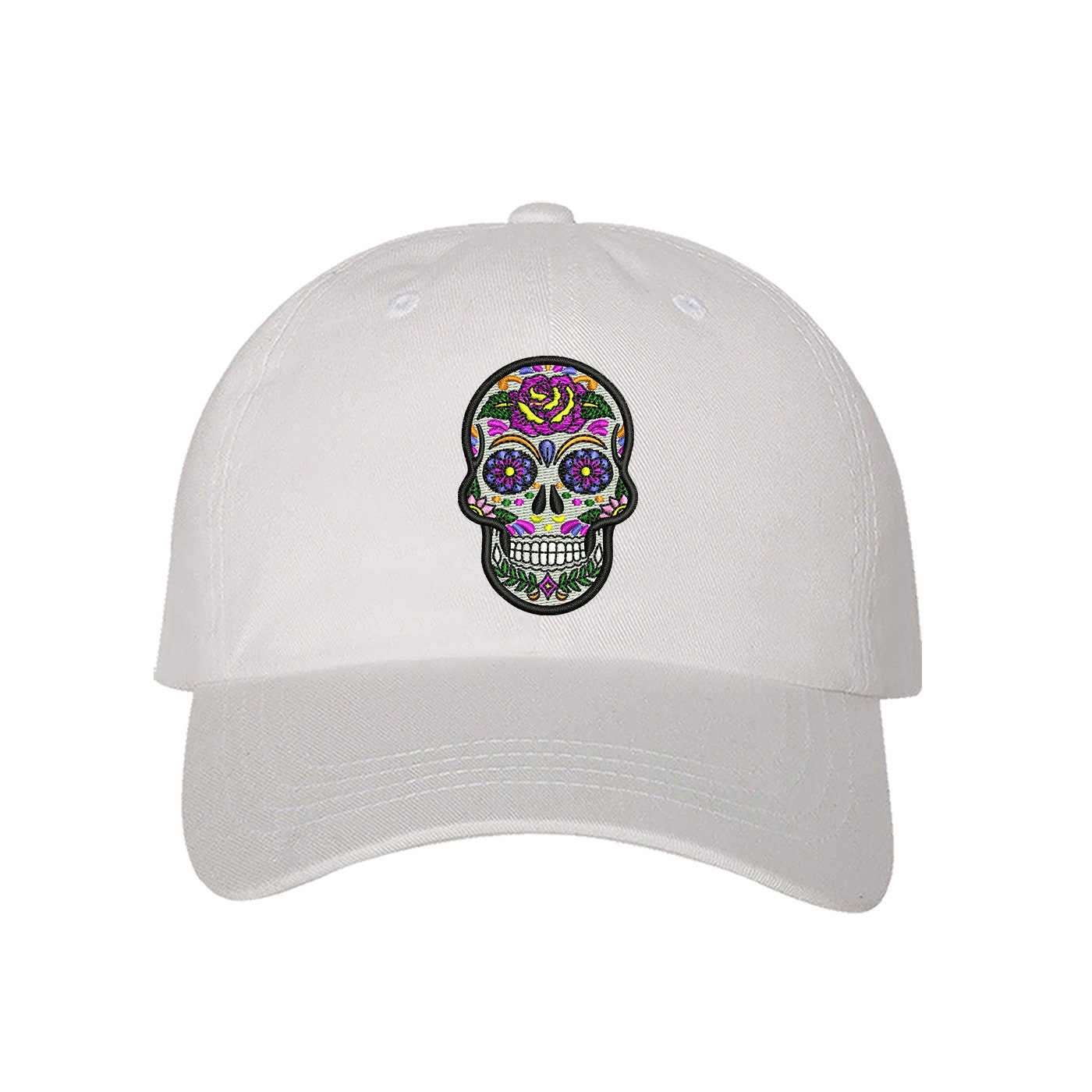 Day of the Dead baseball hat, Dia De Los Muertos Baseball Hats, Sugar