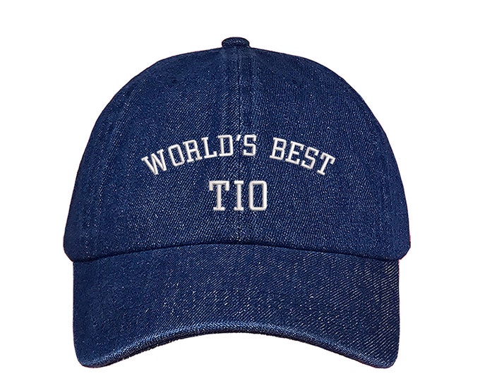 Worlds Best Tio Embroidered Baseball Hat, Uncle Dad Hat, Worlds Best Uncle Baseball Hat, Tio Baseball Hat, Uncle Baseball, Fathers Day Cap