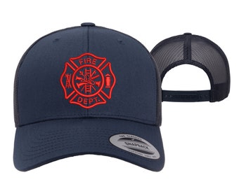 Fire Department Trucker Hats, Fireman Baseball Caps, Firefighter Trucker Hats for firemen, Gifts for a firefighter baseball hats