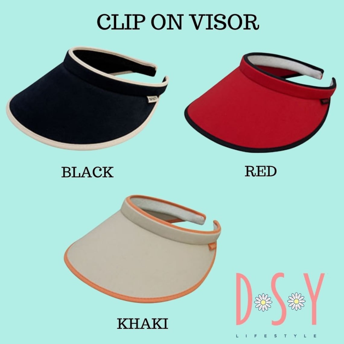 Solid Clip on Sun Visors Cotton Visor Hat Golf Sun Visor Etsy