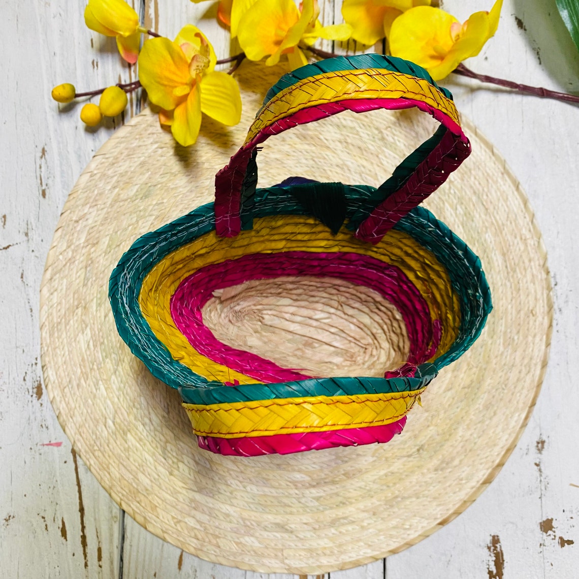 Small Mexican Bag Mexican Palm Bag Handmade Mexican Purse Etsy