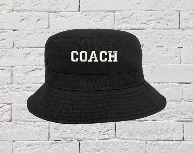 COACH Hat, Sports team Hats, Fisherman Hats, Fitness Hats, Unisex Bucket Hats, NFL Caps, NBA Bucket Caps, Gift for coach Sun Hats, Coach Cap