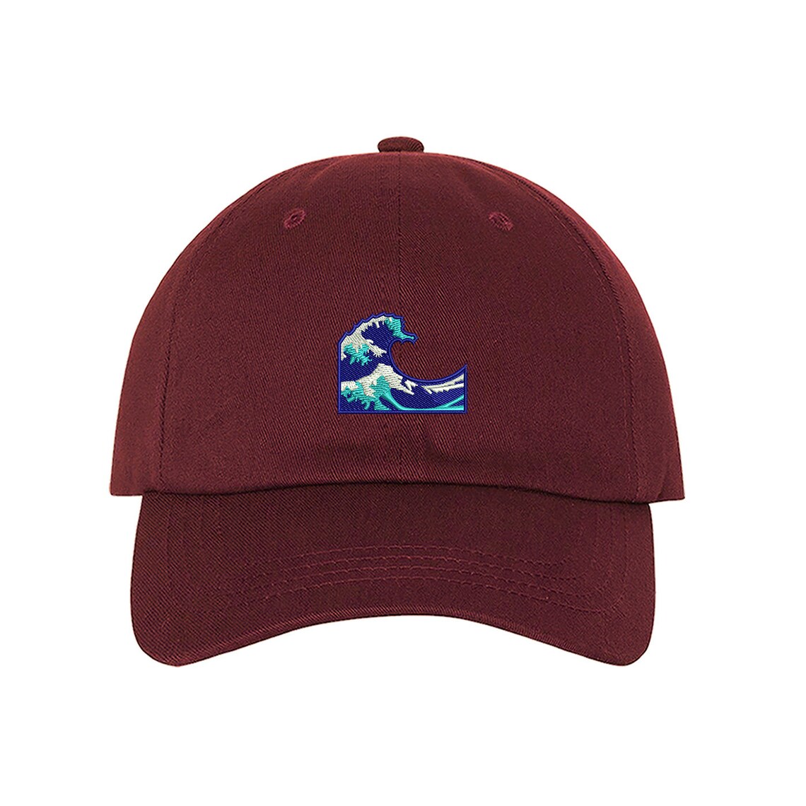 Cap WAVE Emoji Baseball Hat Embroidered Wave Dad Hat Sea Lover Etsy