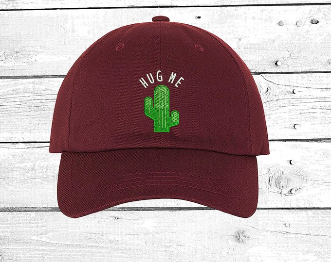 Baseball Cap Hug Me Cactus Funny Gift Anti Social Hat for Prick Person Keep everyone away funny hats Embroidered Cactus Patch