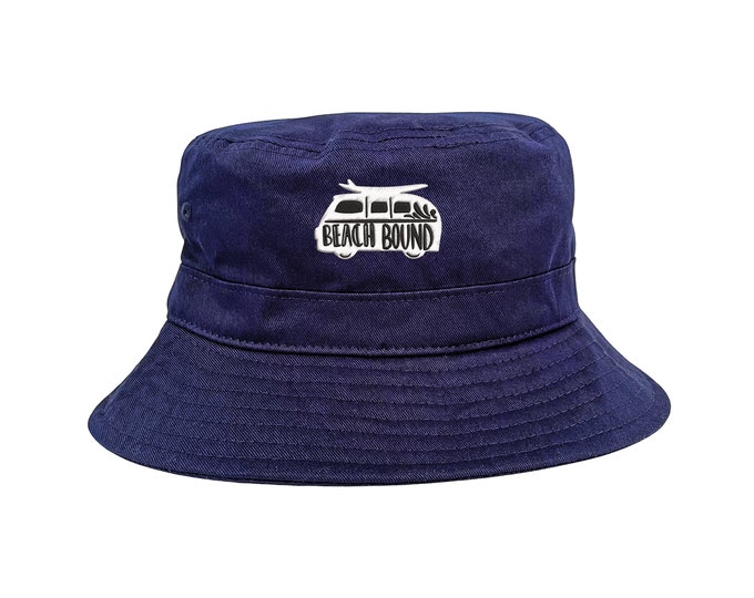 Beach Bound Bucket Hat, Sun Hats, Fisherman Bucket Hats, Sea Shanty Hats, Unisex Beach Bucket Hats, Nautical Caps, Bucket Caps Hat