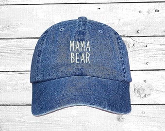 MAMA BEAR Dad Hat Embroidered Baseball Cap Mommy Hat, New Mom Gift Mommy and Me Hats, Mom Hat Mama Bear cap, Mom Life Hat Baby Shower Gift