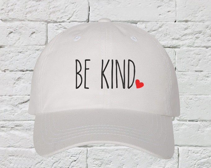 Be Kind Baseball Hat Embroidered Hats Mother's Day Baseball Caps, Gifts For her Hat, Gifts for Couples, Unisex Baseball hats