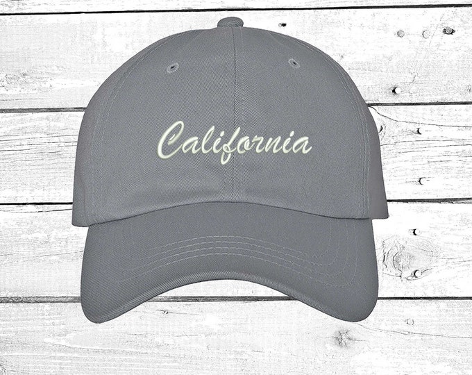 CALIFORNIA Baseball Hat Low Profile Hats Embroidered West coast Baseball Caps Dad Hats, Unisex Cap