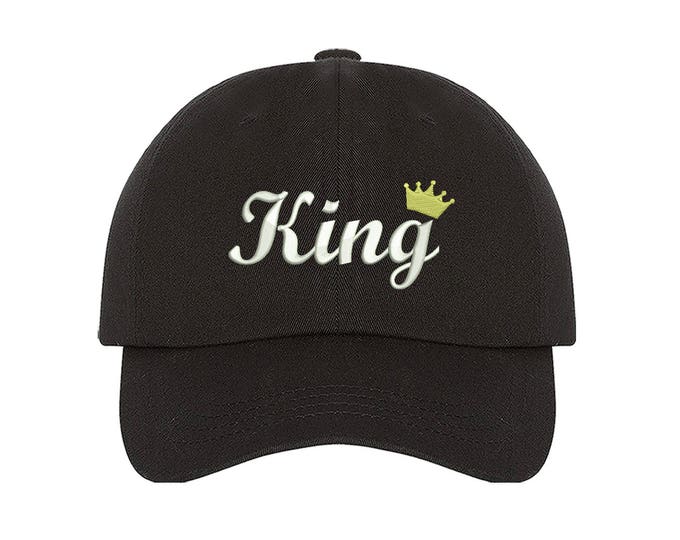 KING Dad Hat King Queen Hats King and Queen Gift King Dad Hats Valentines Cap Baseball hat Gift for Him Couples Hats Boyfriend Gift Dad Hats