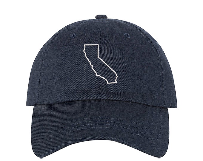 USA State Outline Baseball Hat, State Silhouette Embroidered Dad Hat US State Hats New York Hats, California Hats, Texas Hats, Arizona Hats