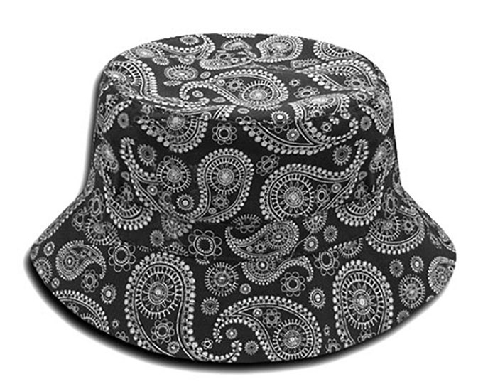 Paisley Bucket Hat, Sun Hats, Fisherman Bucket Hats, Cute Trendy Hats, Unisex Bucket Hats, Bandana Print Caps