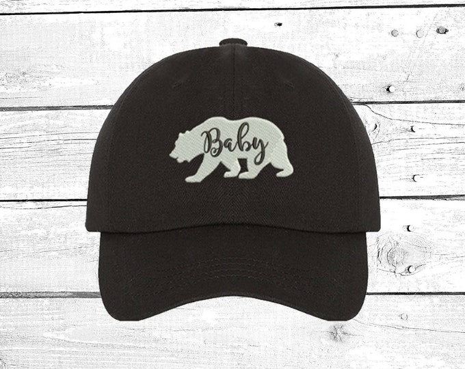 KIDS Baseball Hat BABY BEAR Hat, Gift for Boys Gift for kids, Bear Family Gifts Bear Hat, Baby Bear Accessories and Caps Gift for a child