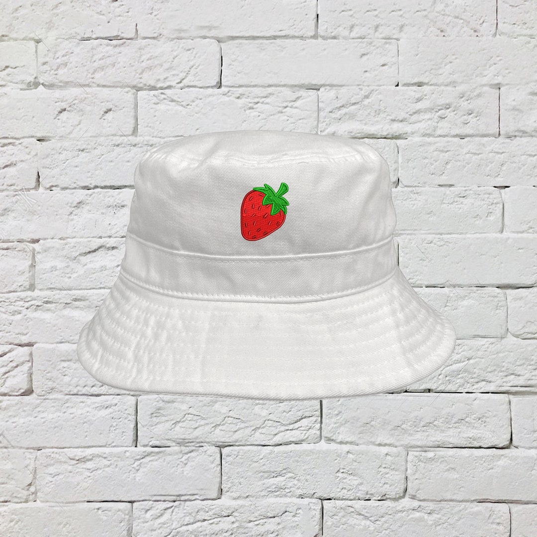 Strawberry Bucket Hat Strawberry Sun Hat Fisherman Bucket Etsy