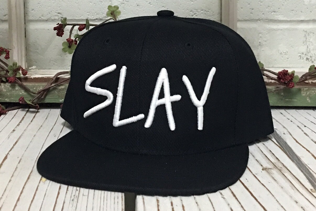 SLAY 3D Flat Bill Snapback I Slay Yes Daddy Hot Sauce Dope Snapback Hat  Slay Cap Tumblr Hat - Many Colors