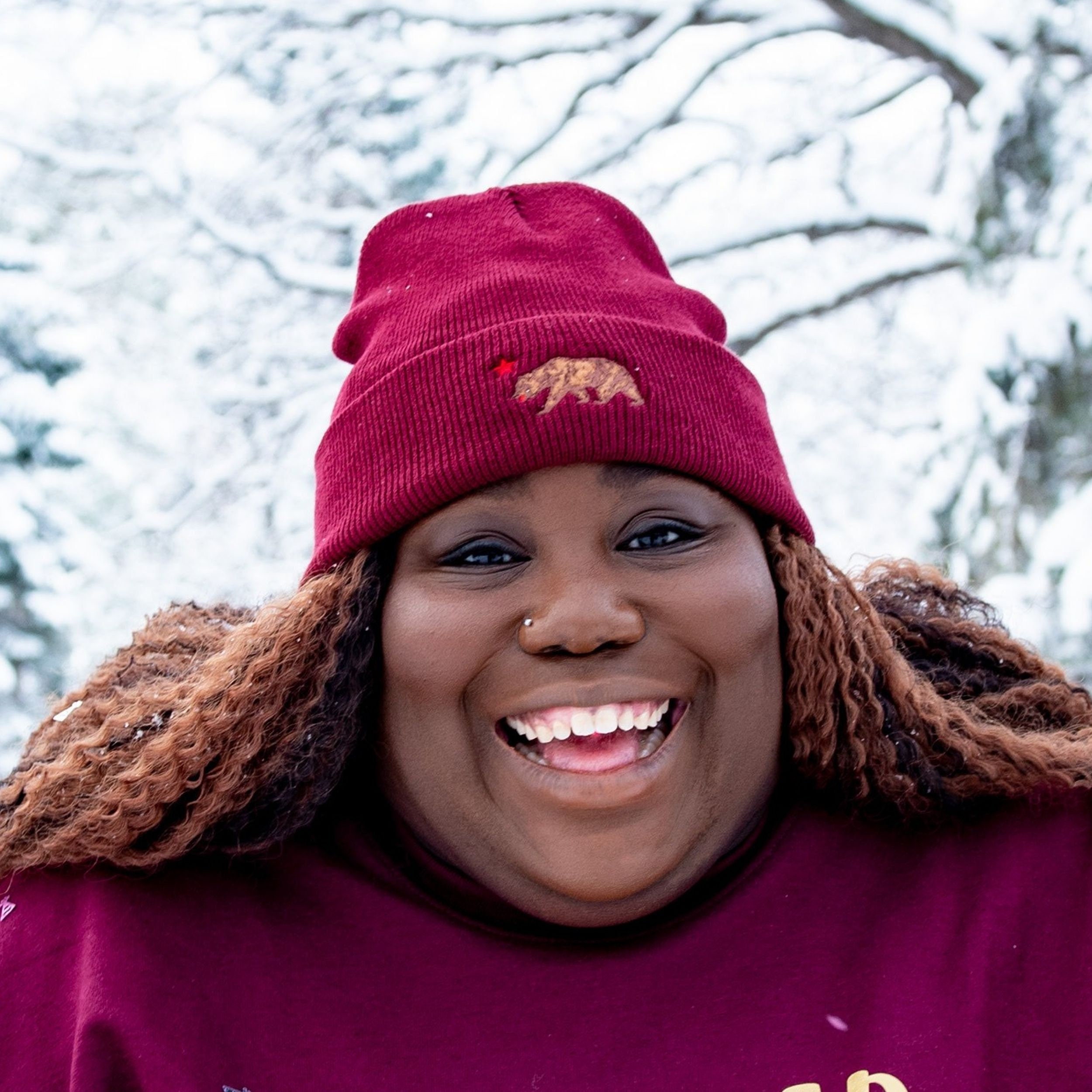 Cali Bear Beanie Hat Winter Hat 