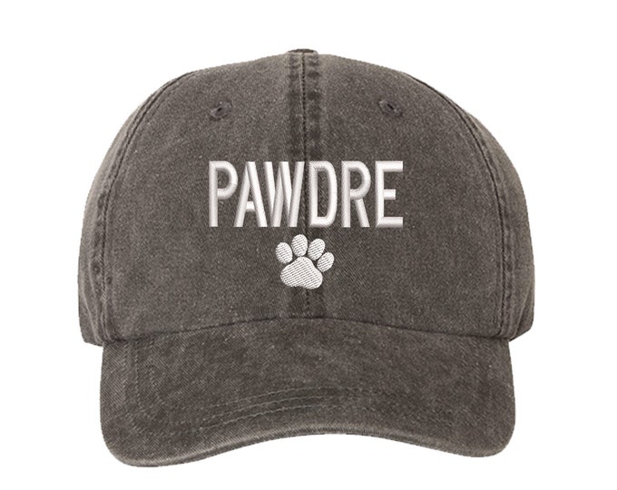 Pawdre Washed Baseball Dad Hat, Dog Dad Hat, Embroidered Dad Hat, Daddy Gift for Him, Dog Parent Hat, Dog Dad Baseball Hat