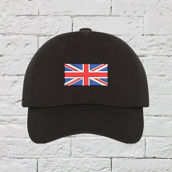 British Flag UK Flag Baseball Hat Low Profile Hat Embroidered Baseball Caps European Dad Hats Union Jack Hat Unisex