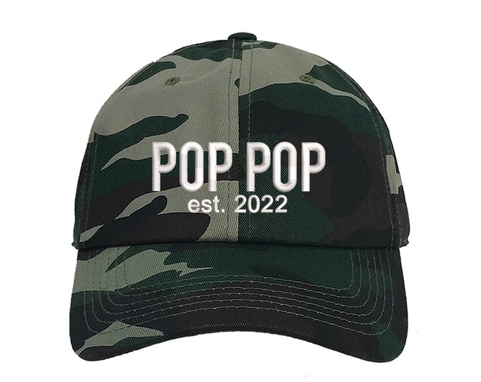 POP POP Est. 2022 Hat for best buds Grandfather Gift for Grandpa Hats Gift for Dad Father's Day Cap Papa Hat Abuelo Cap Pop Pop Baseball Hat