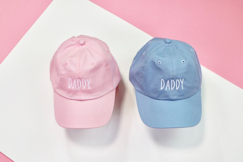 DADDY Dad Hats Gender Reveal Hat Baby Boy Baby Girl Daddy Etsy