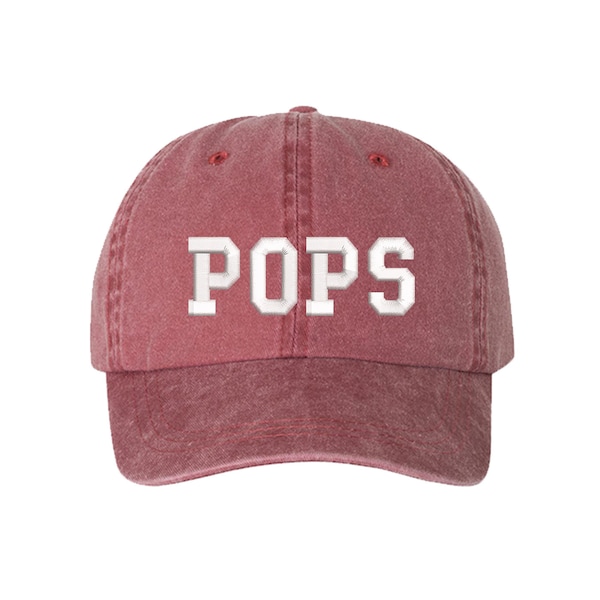 Pops Washed Baseball Dad Hat, Dad Hat, Embroidered Dad Hat, Grandpa Dad Hat, Gift for Grandfathers, New Grandpa reveal Hat, Fathers Day Gift