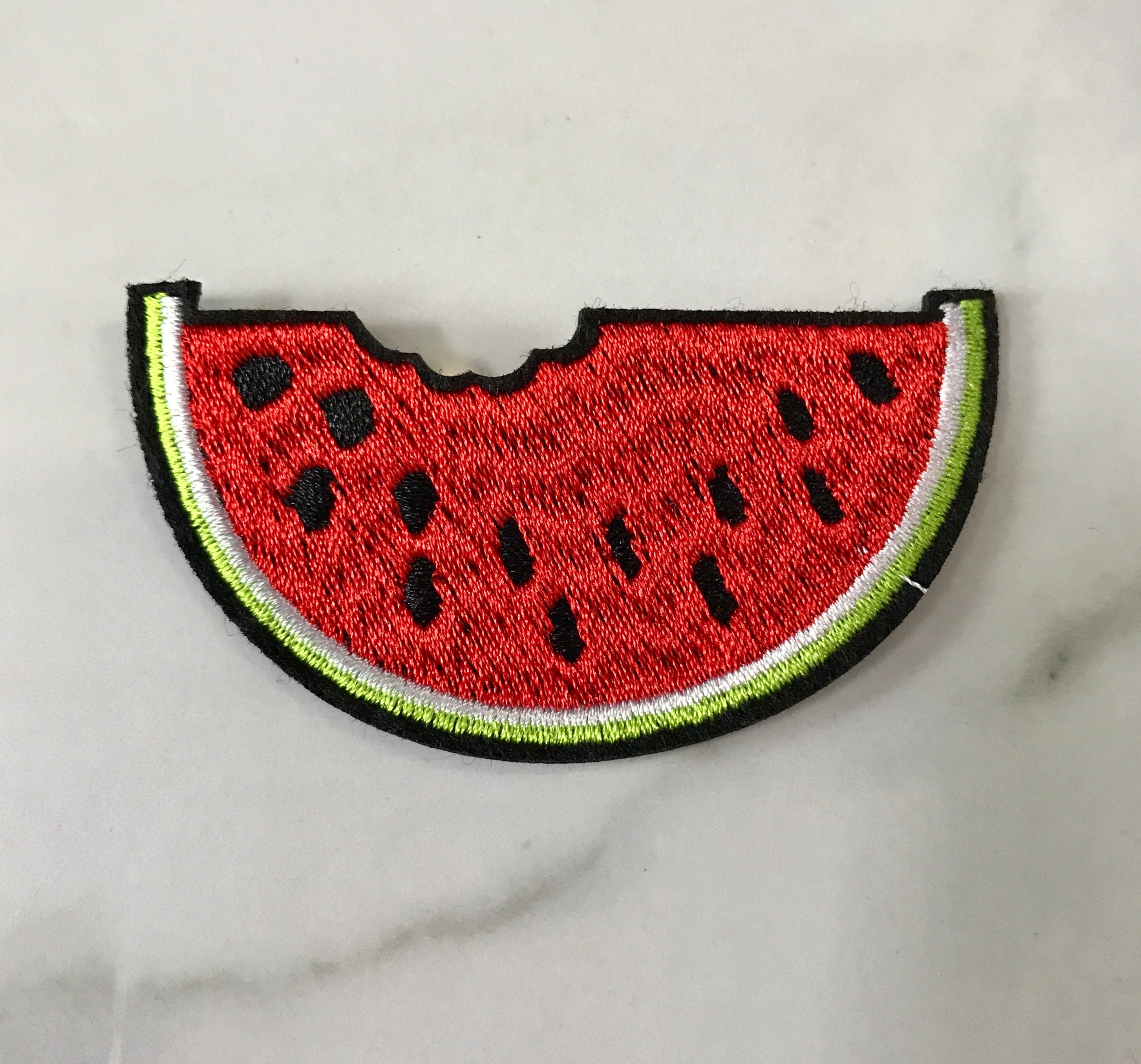 2.75/" Denim Jean Melon Fruit Embroidery Applique Patch