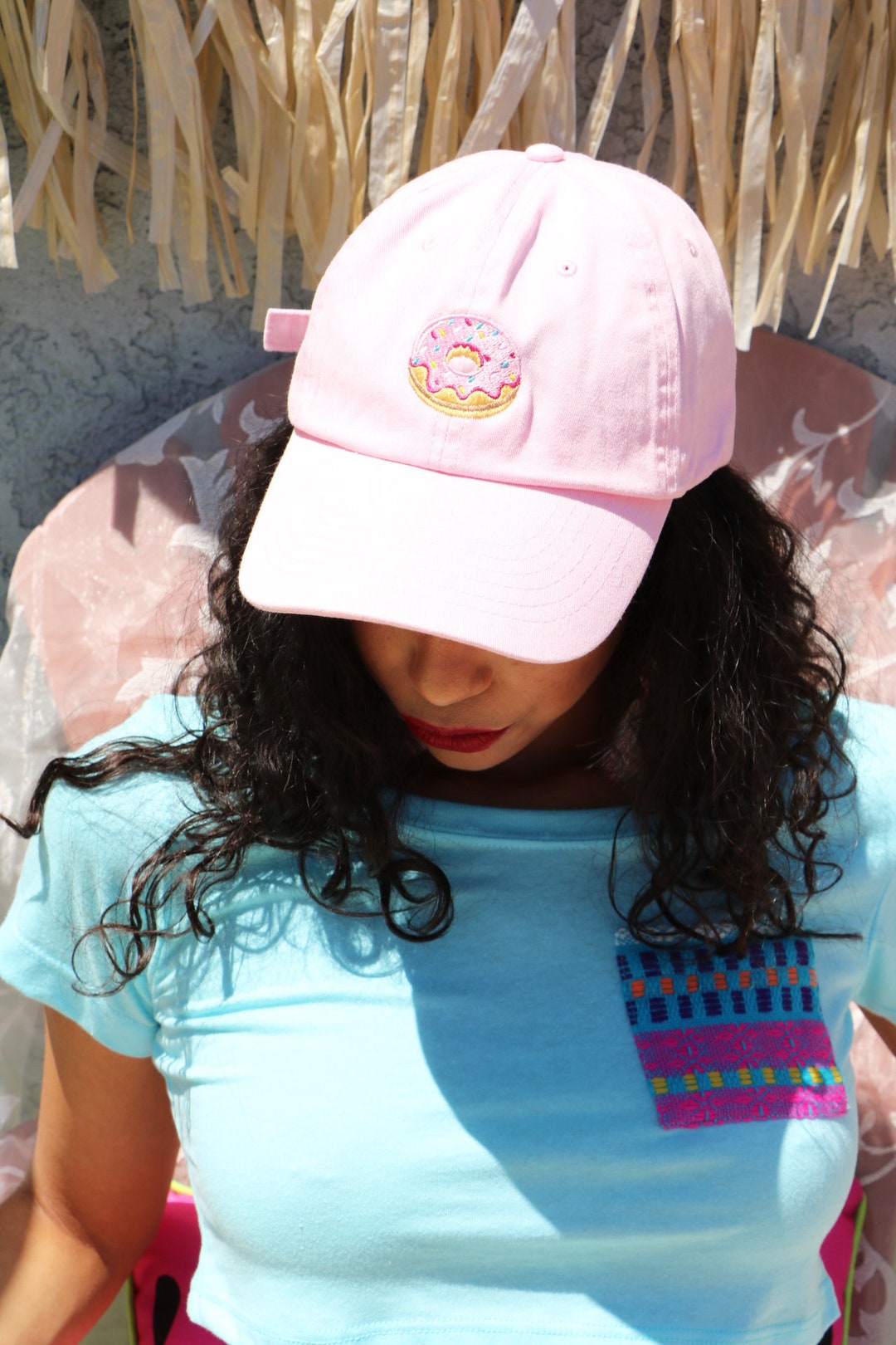 DONUT Baseball Hat Pink Donut Hat Baseball Hat Dessert - Etsy