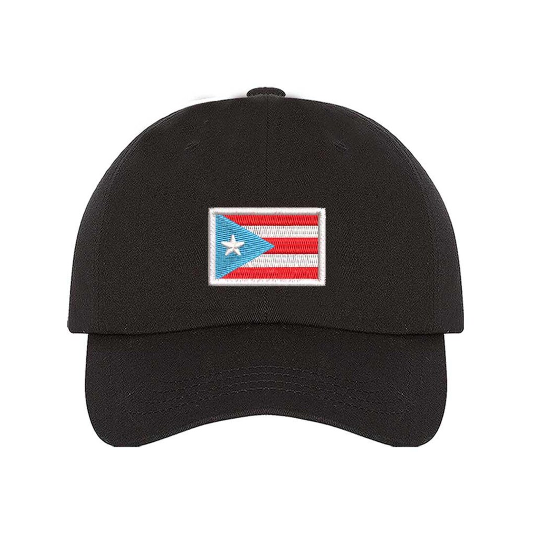 Bukesiyi Puerto Rico Flag Dad Hat – Washed Burgundy Baseball Cap For Men & Women