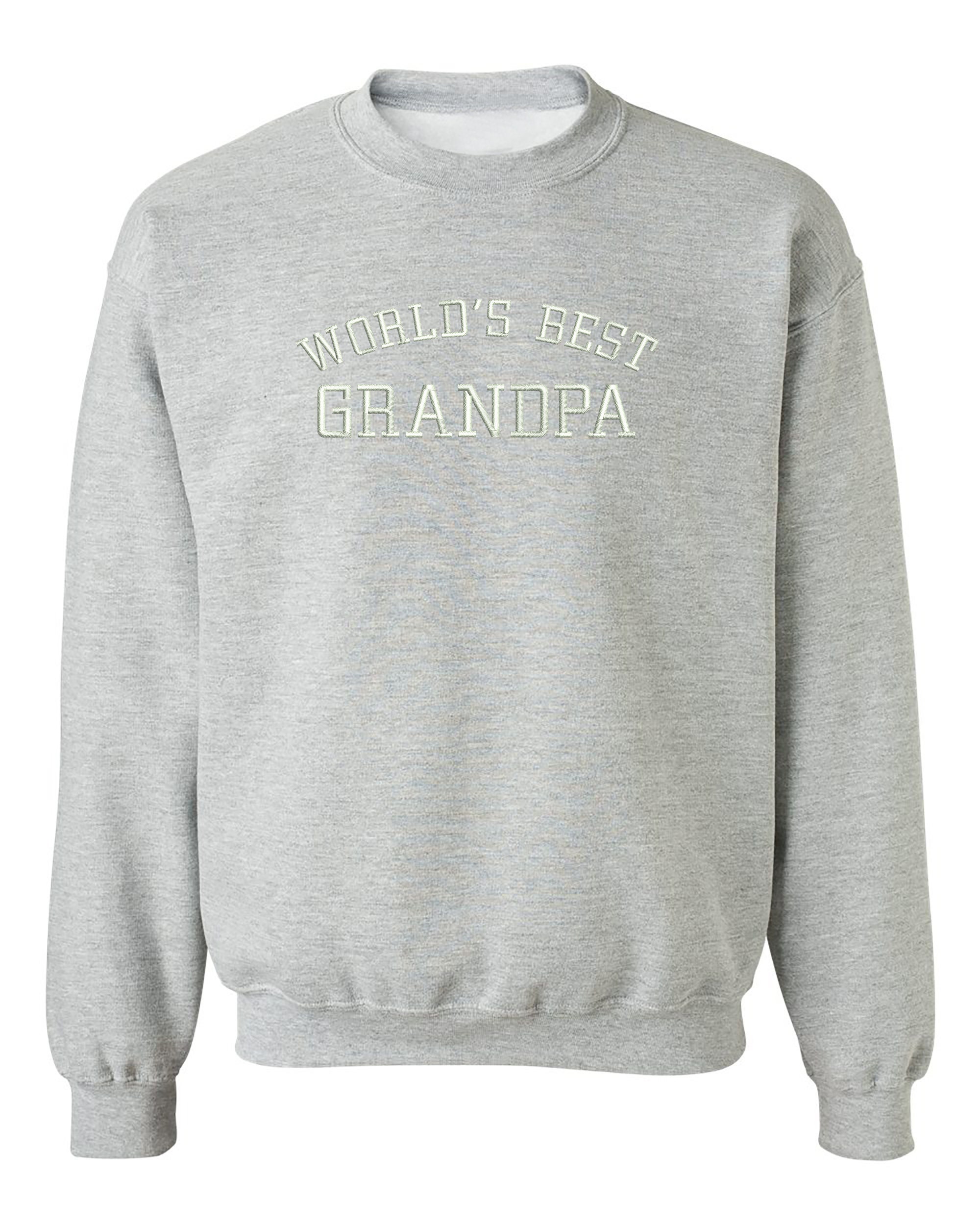 Worlds Best Grandpa Sweatshirt Grandfather Gift Embroidered | Etsy