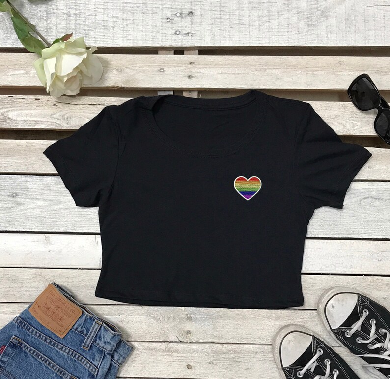 Pride Heart Crop Top PrideTshirt Festival Clothing Gay Etsy