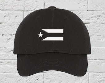Puerto Rico Flag Baseball Hat, Embroidered Low Profile Cap