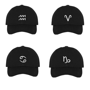 Zodiac Sign Baseball Hat Horoscope Sign Embroidered Baseball Cap Dad Hat