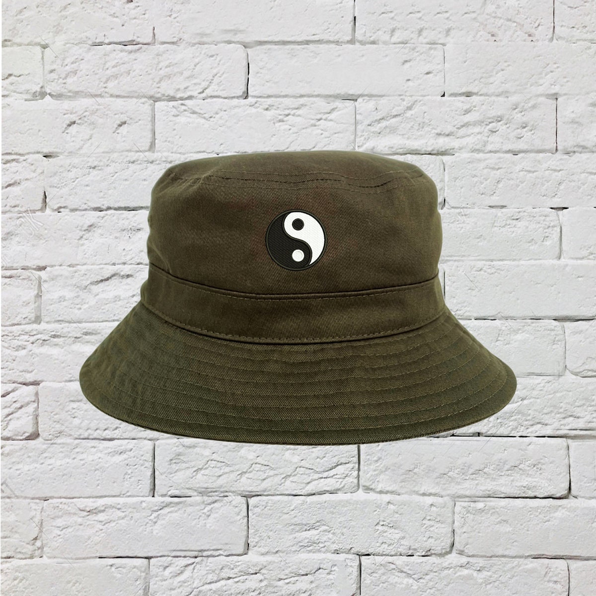 Yin Yang Bucket Hat, Unisex Sun Hat, Fisherman Bucket Hat, Embroidered Hat, Unisex Introvert Bucket Hat, Summer Bucket Cap, Dualism Bucket