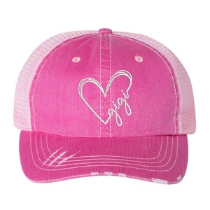 GIGI Trucker Hat, Grandma Distressed Trucker Hat. Gift for Grandmother Trucker Cap.  Gift for grandma  Funny Grandma Hat  Gift for her