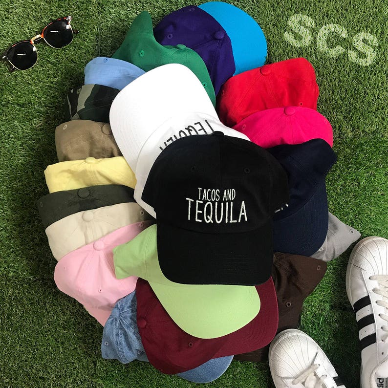 TACOS AND TEQUILA Dad Hat Taco Hat Dad Hats Taco Tuesday Etsy