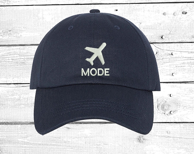 Airplane Mode Baseball Hat Travel Hats Gift for travelers Unisex Caps Plane Adventurer Gift Girls Trip Sun Hats Vacation Cap Graduation Gift