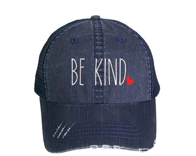 Be Kind Hat, Cross Trucker Hat, Peace and Love Distressed Trucker Hat, Mother's Day Trucker Cap, Gifts for her Trucker Caps