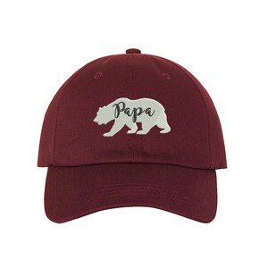 PAPA Bear Baseball Cap PAPA BEAR Dad Hat Gift for Dad Bear Family Hat Matching Family Hats Papa Bear Family Fathers Day Gift for dads image 4