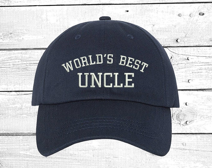 WORLD'S BEST UNCLE Baseball Hat Embroidered Hats Uncle Baseball Caps, Uncle Hat, Gifts for uncle, Unisex Baseball hats