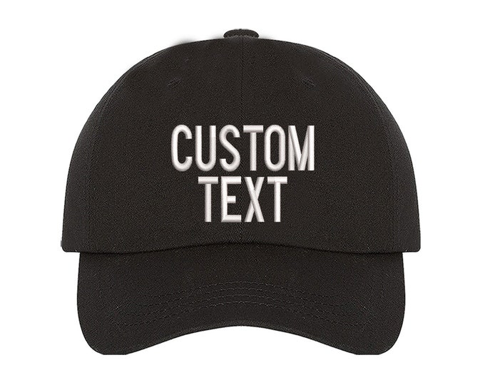 Custom Personalized Baseball Cap Your Text Here Hat Personalized Gift Choose your text Monogrammed Hat Custom Hat Custom Text Caps