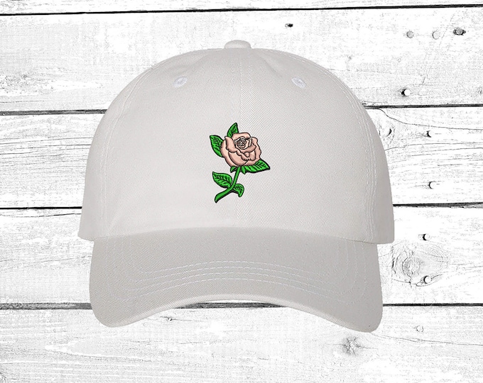 PINK ROSE Baseball Hat Rose Lover Gift, Pink Rose Hat Gift for Her, Unisex Sun Hat, Pony Tail Baseball Hat for sun Pink Roses Gift Ideas