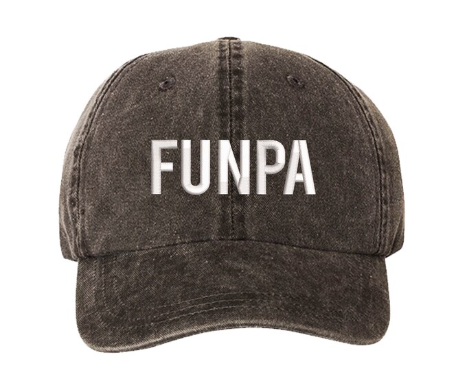 Funpa Washed Dad Hat, Fun Grandpa Baseball Hat, Embroidered Baseball Hat, Unisex Dad Hat, Womens Baseball Hat, Mens Baseball Hat,