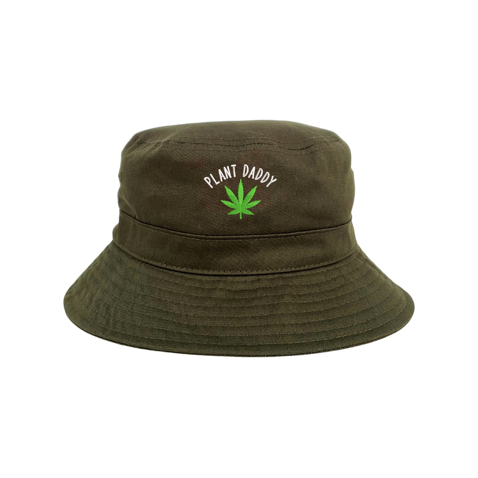 Weed Plant Daddy Bucket Hat Unisex Embroidered Hat Plant Etsy