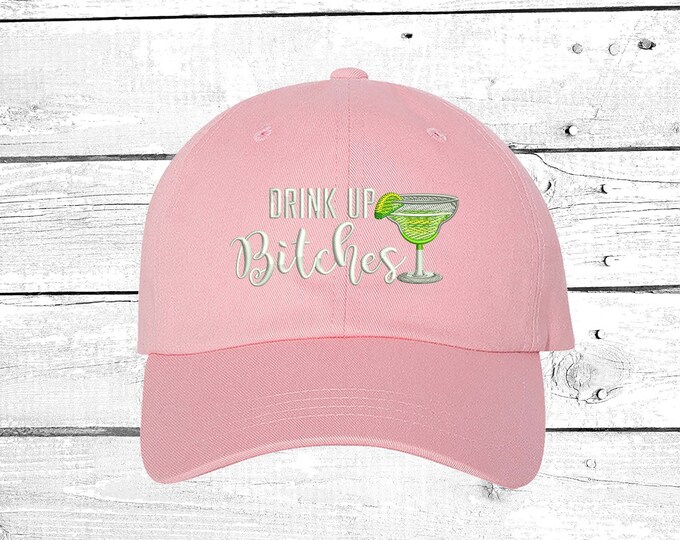 Drink UP Bi*ches Baseball Hat Vacation Baseball Cap Funny Hat Brunch Unisex Dad Hats Bachelorette Party Gift for hat lover Hen Party Hats