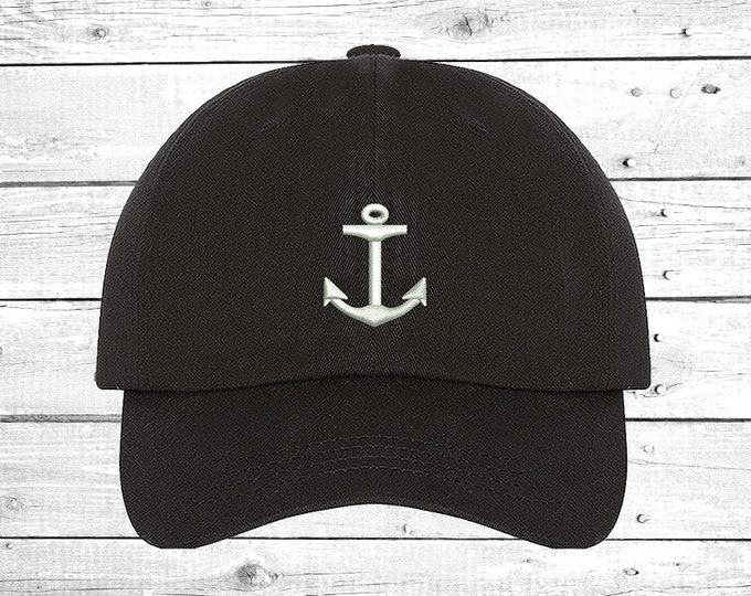 Hats Anchor Cap , Boating Baseball Cap, Sailing baseball hats Girlfriend Gift Funny Hat, Choose Your Hat Color, Unisex Hat, Boyfriend Gift
