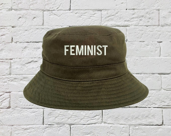 FEMINIST Bucket Hat, Activism Hats, Fisherman Hats, Women's Rights Hats, Equality Unisex Bucket Caps, Gifts for Feminist, Girl Power Gifts