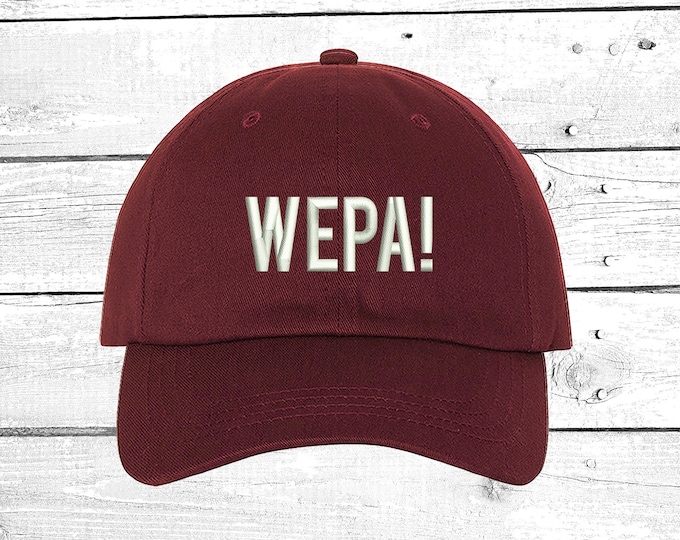 WEPA! Baseball Hat, Puertorican Festival Hats, Puertorican Flag, Embroidered Baseball Cap, Puerto Rico Dad Hats, Boricua Hats