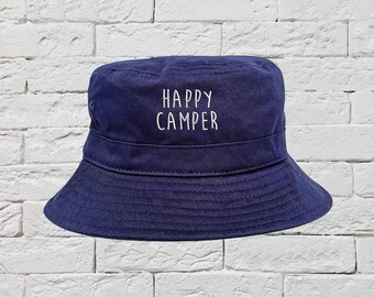 Happy Camper Bucket Hat, Sun Hats, Fisherman Bucket Hats, Van Life