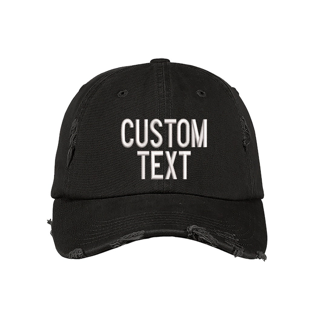 Personalized Distressed Dad Hat, Custom Baseball Hat Your Text Here