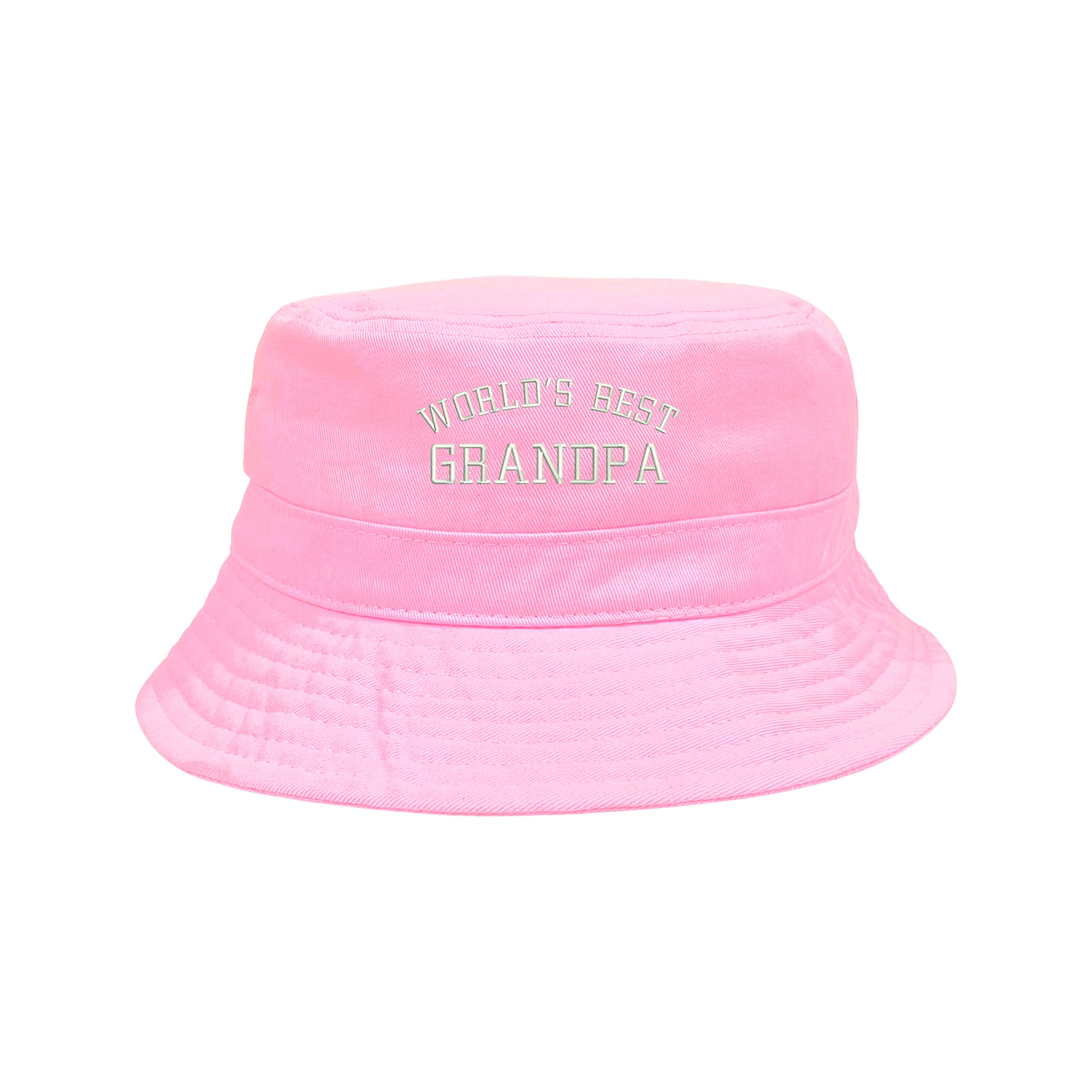 World's Best Grandpa Bucket Hat, Grandpa Sun Hats, Embroidered Bucket Hats, Camping Bucket Hats, Summer Bucket Caps, Fathers Day Gift