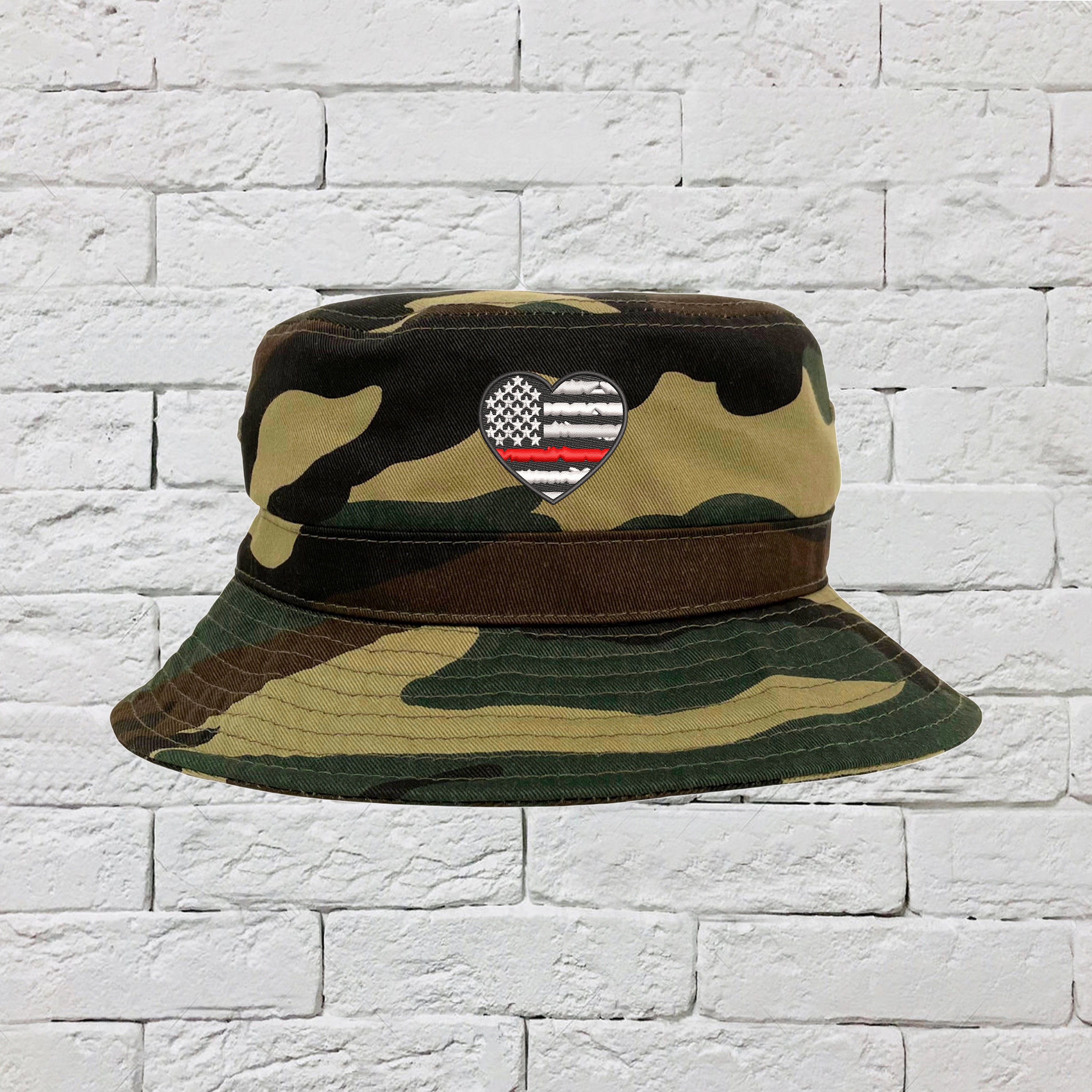 Fireman Heart Bucket Hat, Fire Department Hats, Fisherman Hats, EMT Hats, Firefighter Unisex